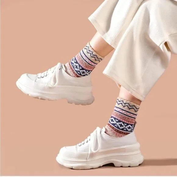 Nordic style wool winter socks